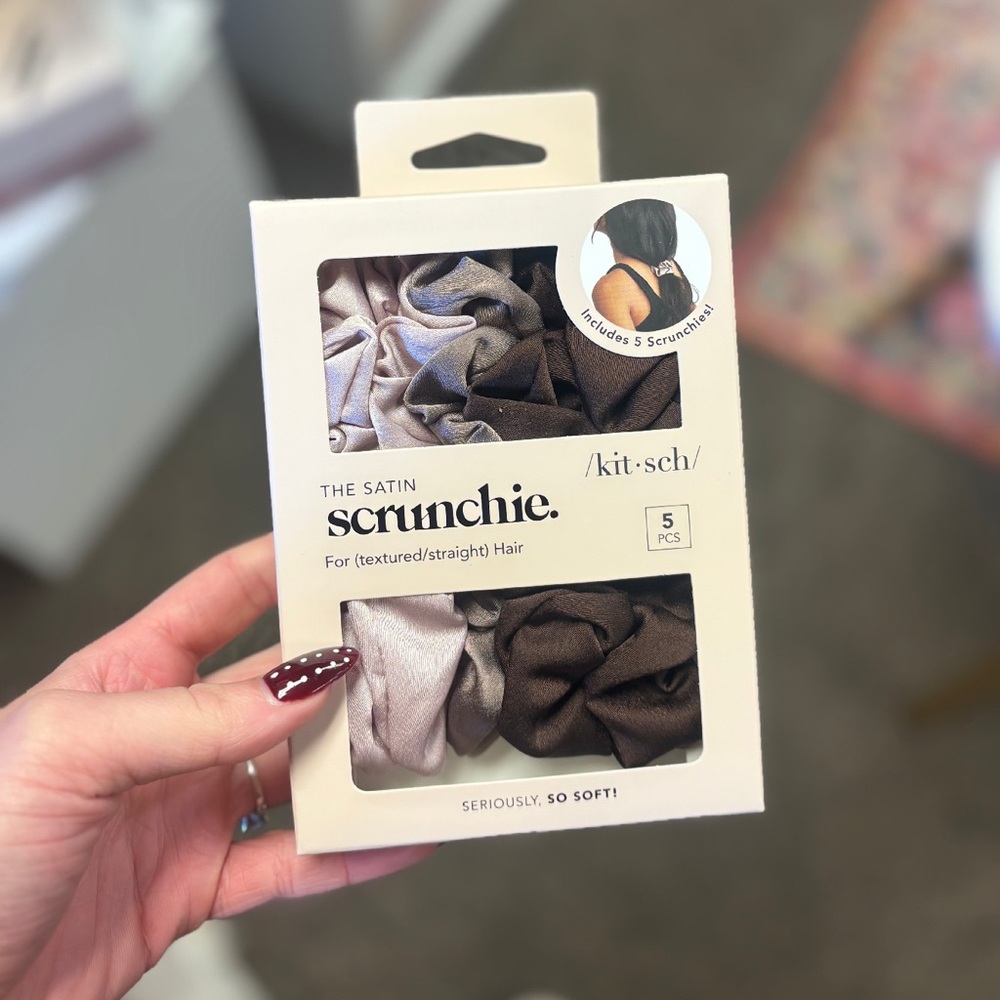NWT 5 Piece Satin Sleep Scrunchies